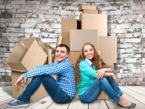 Office furniture dismantling and setup during a move