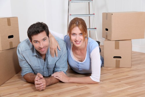 Careful loading of sofas and household furniture for a local move