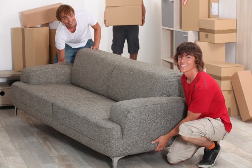 Business team preparing for office relocation in Elephant and Castle