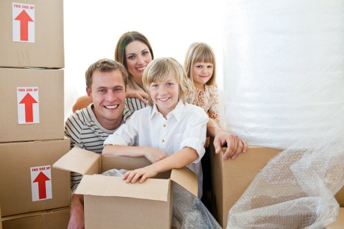 A selection of sturdy moving boxes and packing materials for local relocation needs